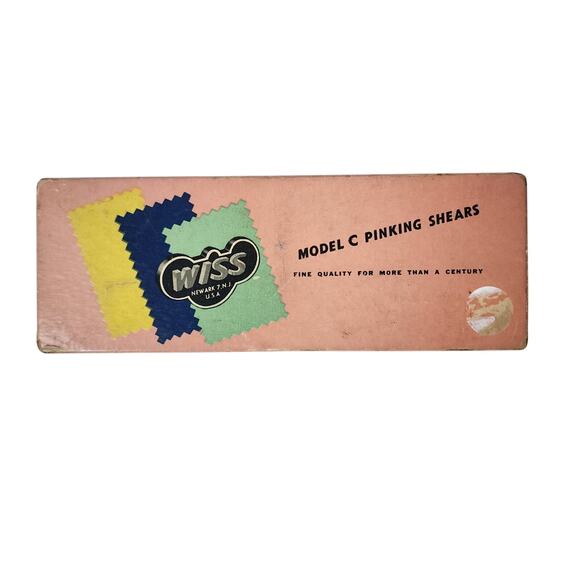 Vintage Wiss Pinking Shears Model C With Box New Jersey - Picture 1 of 3